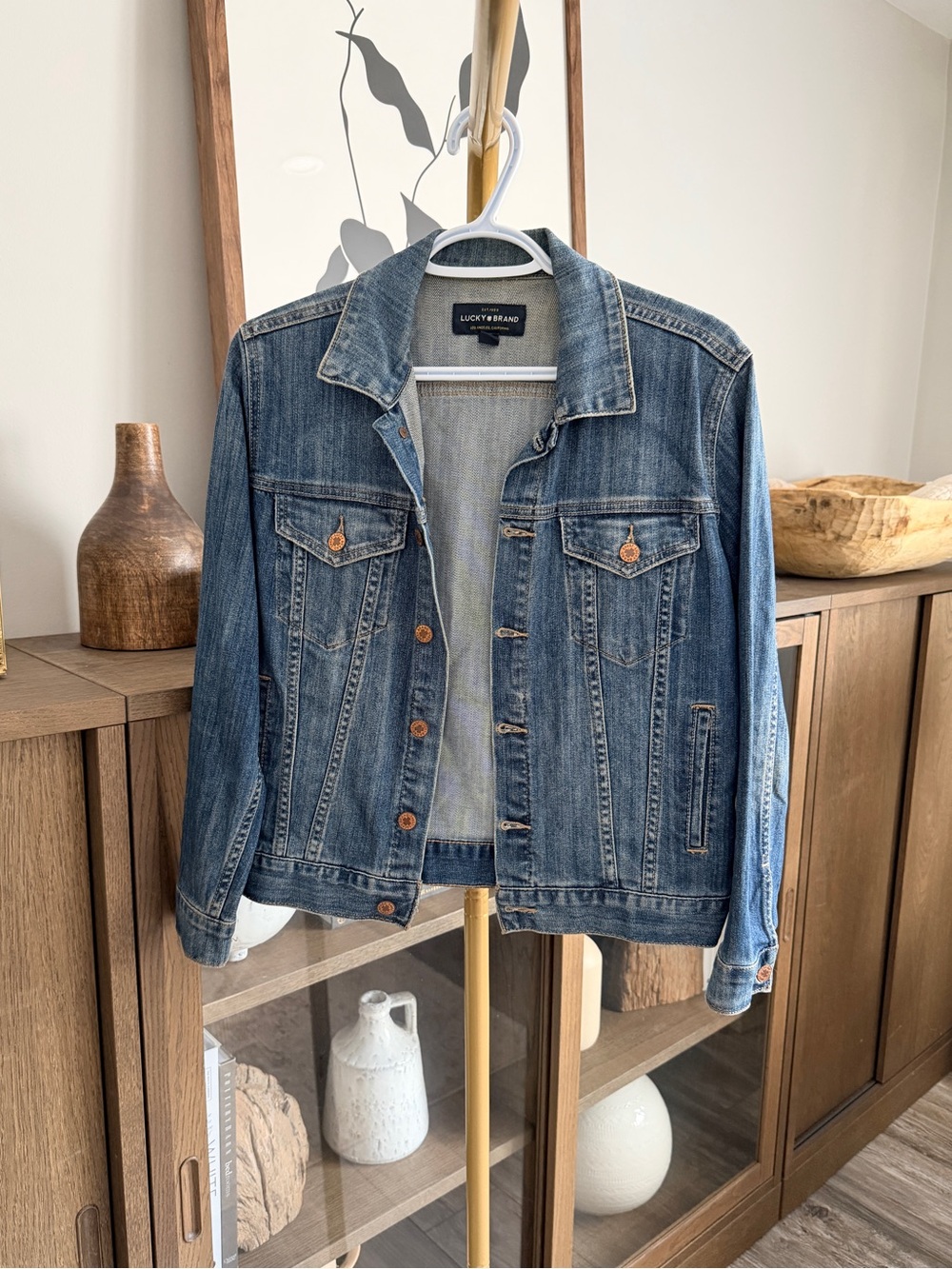 4. Lucky Brand denim jacket in medium blue